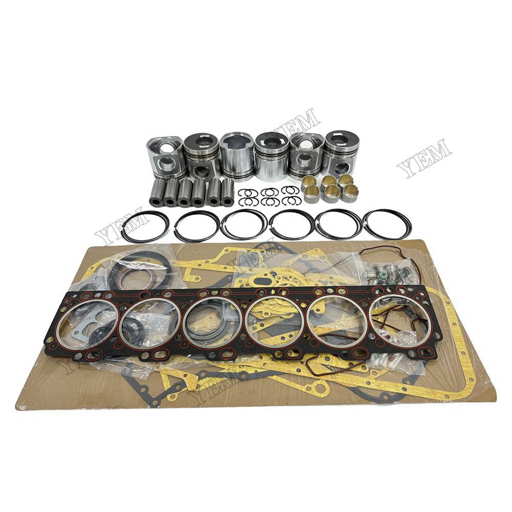 YEM Parts Piston With Ring Assembly Gakset Kit For Cummins 6CT Halla HE 280 LC excavator