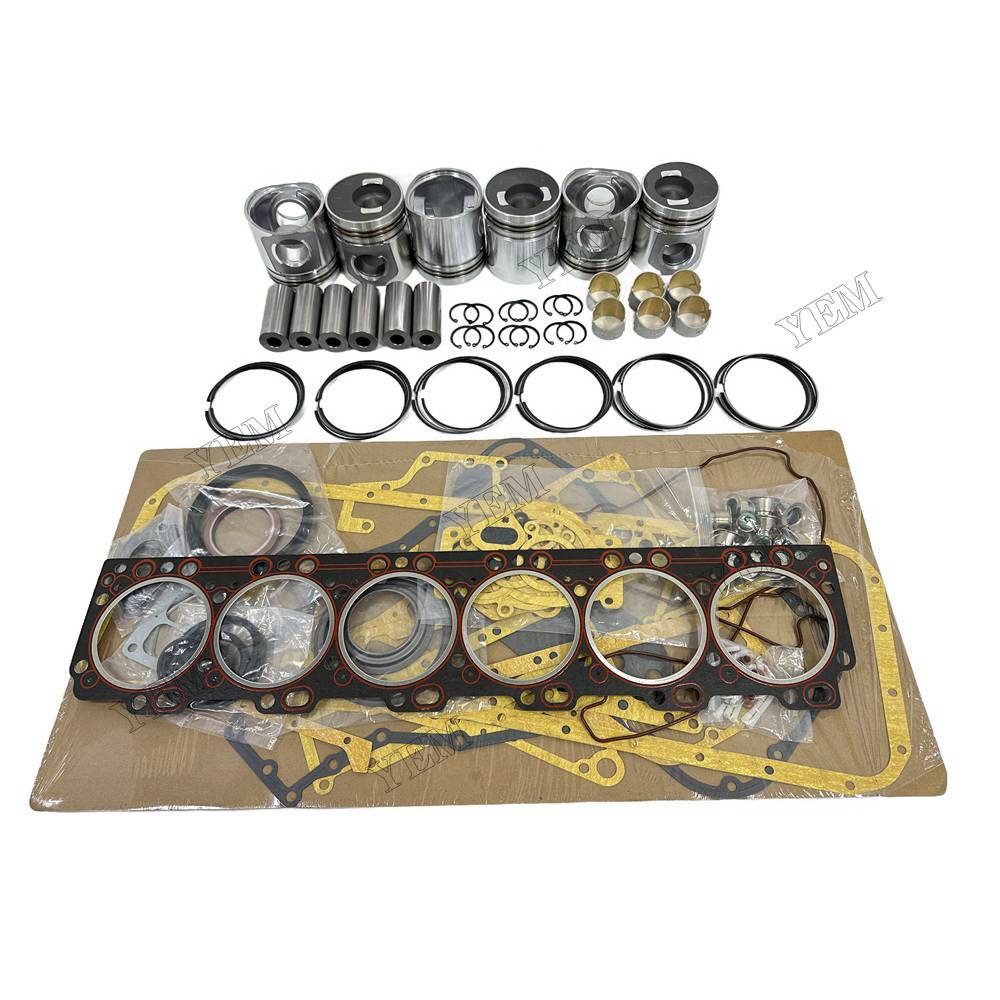 YEM Parts Piston With Ring Assembly Gakset Kit For Cummins 6CT Halla HE 280 LC excavator