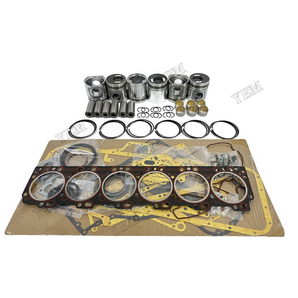 YEM Parts Piston With Ring Assembly Gakset Kit For Cummins 6CT Halla HE 280 LC excavator