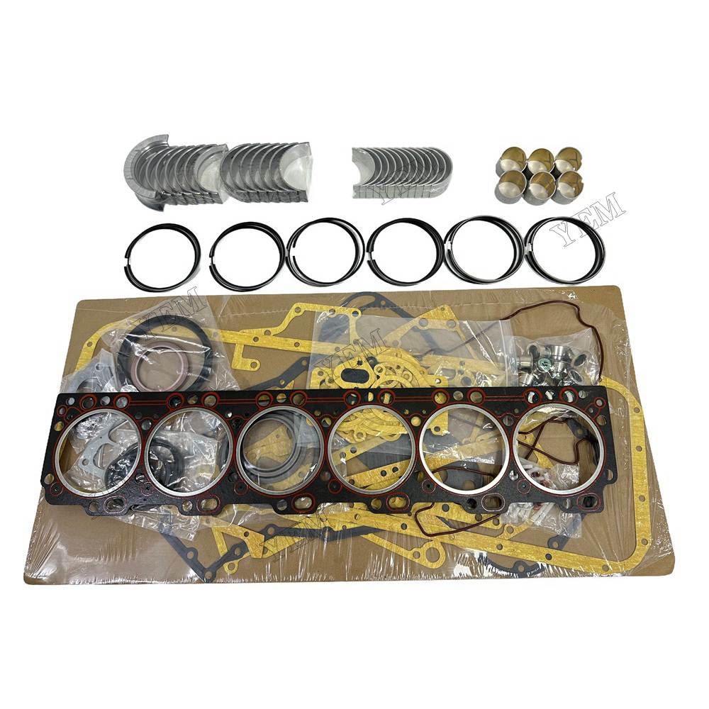YEM Parts 6 PCS Piston Ring Overhaul Kit with Thrust Washers For Cummins 6CT Engine For Cummins