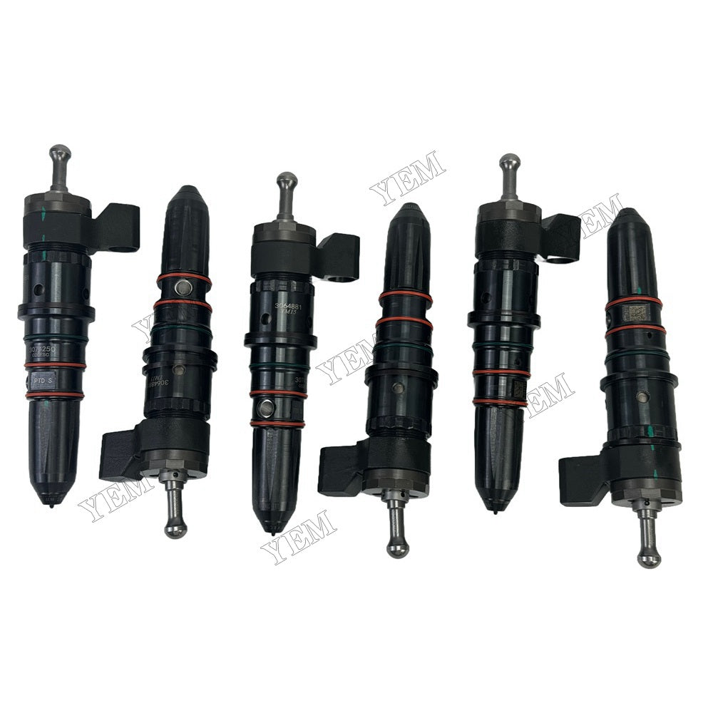 YEM Parts 6 PCS 3074250 Injector For Cummins 6LT8.9 Engine Diesel Engine Spare Parts
