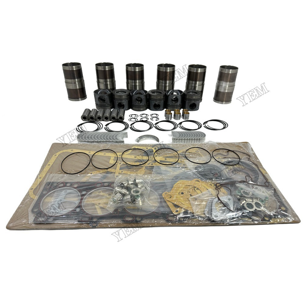 YEM Parts 6 PCS Overhaul Rebuild Kit With Gasket Set Bearing For Cummins QSL9.3 Engine For Cummins