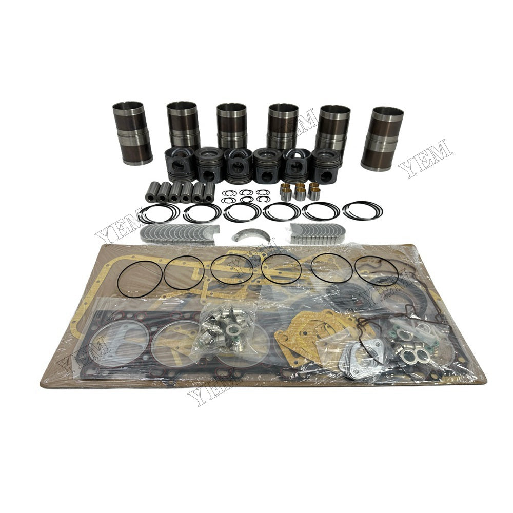 YEM Parts 6 PCS Overhaul Rebuild Kit With Gasket Set Bearing For Cummins QSL9.3 Engine For Cummins