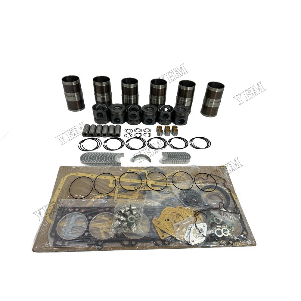 YEM Parts 6 PCS Overhaul Rebuild Kit With Gasket Set Bearing For Cummins QSL9.3 Engine For Cummins