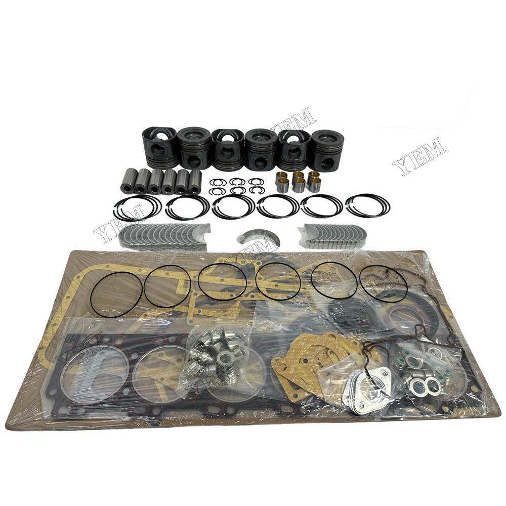 YEM Parts QSL9.3 Piston With Ring Set Gakset Kit Main Rod Bearings Washers For Cummins 
