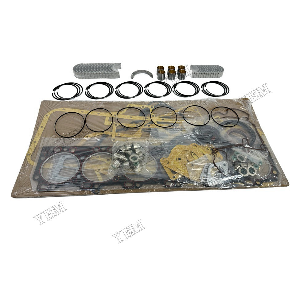 YEM Parts 6 PCS Piston Ring Overhaul Kit with Thrust Washers For Cummins QSL9.3 Engine For Cummins