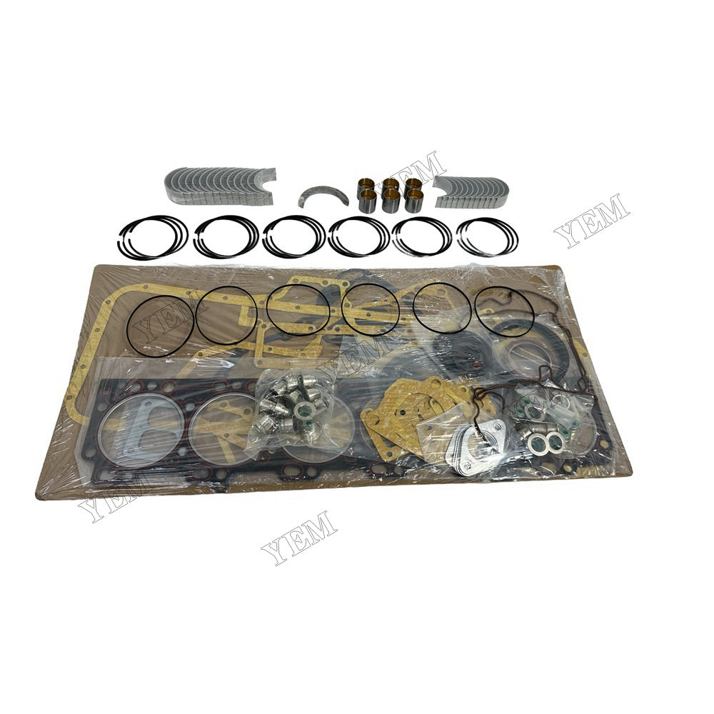 YEM Parts 6 PCS Piston Ring Overhaul Kit with Thrust Washers For Cummins QSL9.3 Engine For Cummins