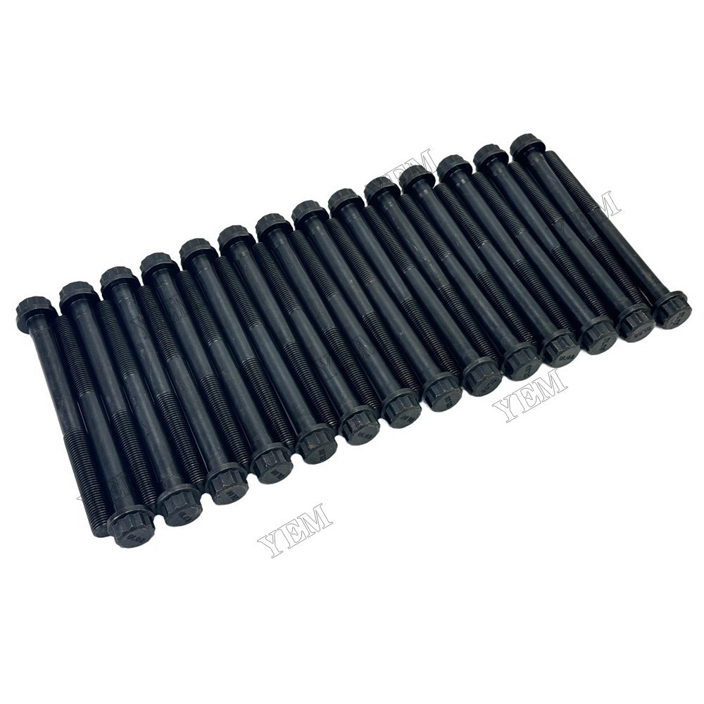 YEM Parts 28 PC Cylinder Head Bolt Set For Doosan D2366 Engine Solar 280 LC-III excavator For Doosan