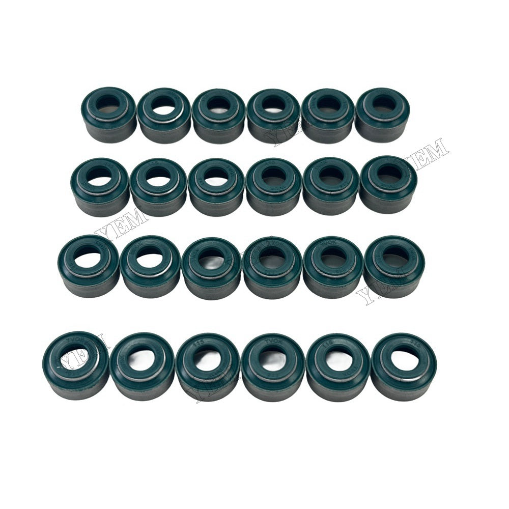 YEM Parts 24 PC Valve Oil Seal For Doosan DV11 Engine DX 520 LC excavator For Doosan
