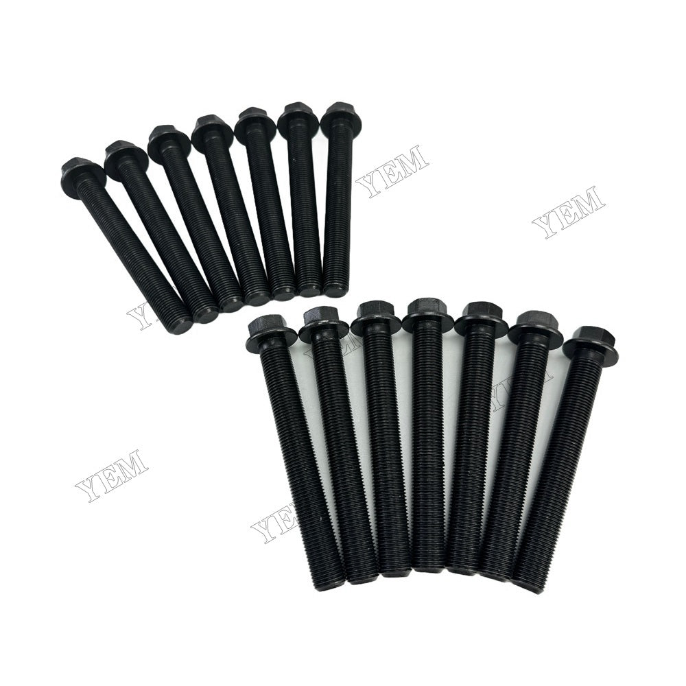 YEM Parts 14 PC 276-8134 3218A017 Cylinder Head Bolt Set For Caterpillar C6.6 Engine For Caterpillar
