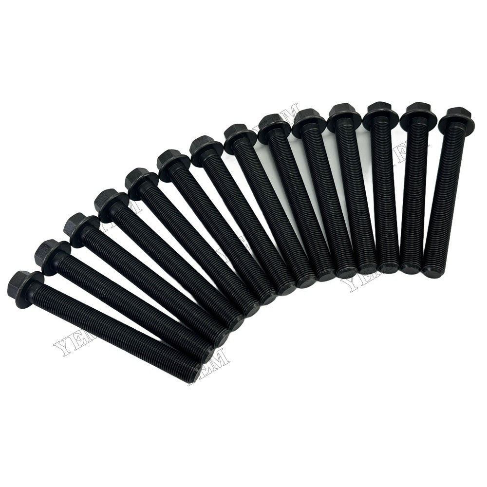 YEM Parts 14 PC T407440 Cylinder Head Bolt Set For Caterpillar C7.1 Engine M322 excavator For Caterpillar