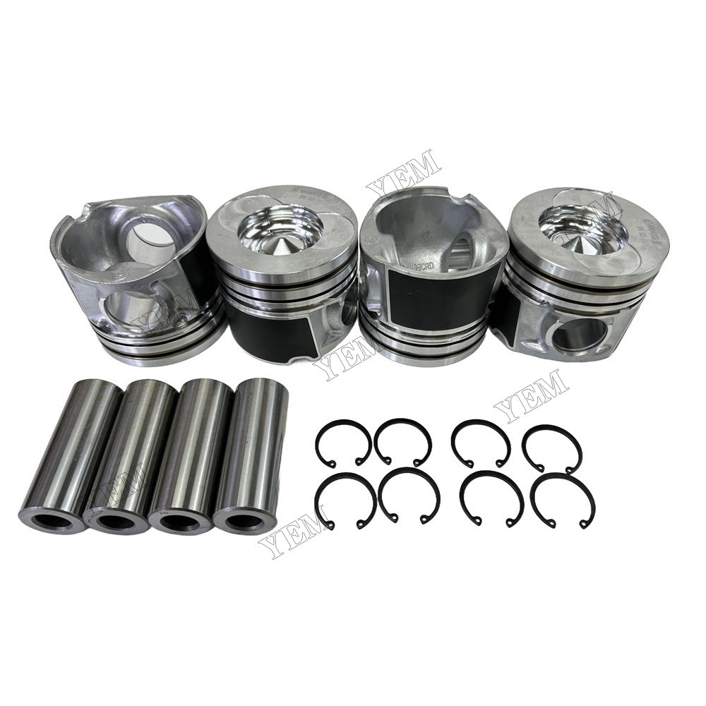 YEM Parts 4 PCS Piston + Pin Clip For YUNNEI YN38GBZ Engine Diesel Engine Spare Parts