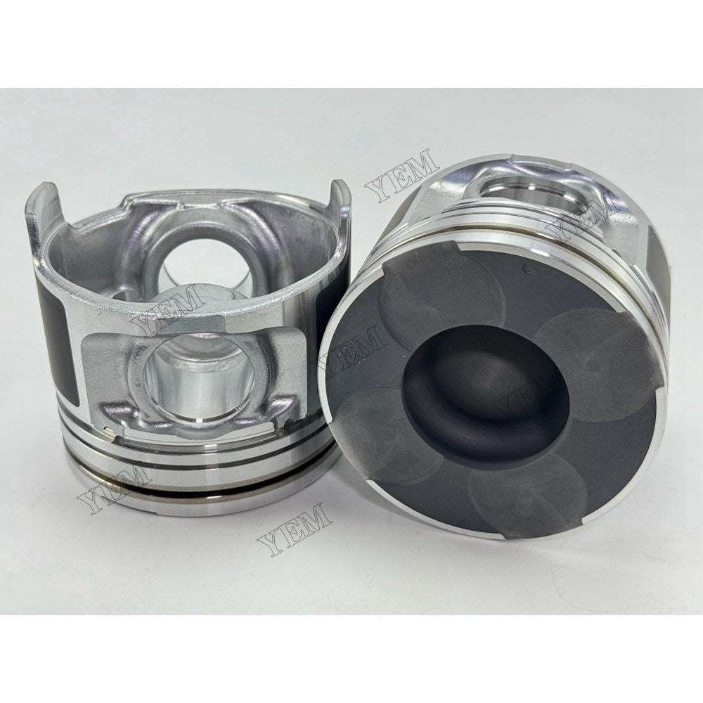 YEM Parts 4 pcs Piston with Pin and Circlips STD ME191472 for Mitsubishi 4M41 Engine For Mitsubishi