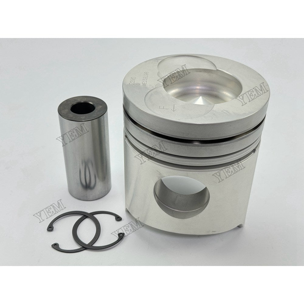 YEM Parts 6 pcs Piston with Pin and Circlips STD ME158096 for Mitsubishi 6D24 Engine For Mitsubishi