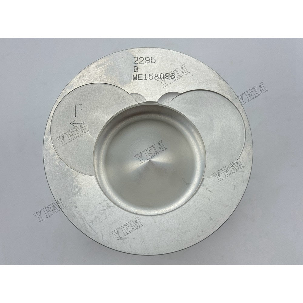 YEM Parts 6 pcs Piston with Pin and Circlips STD ME158096 for Mitsubishi 6D24 Engine For Mitsubishi