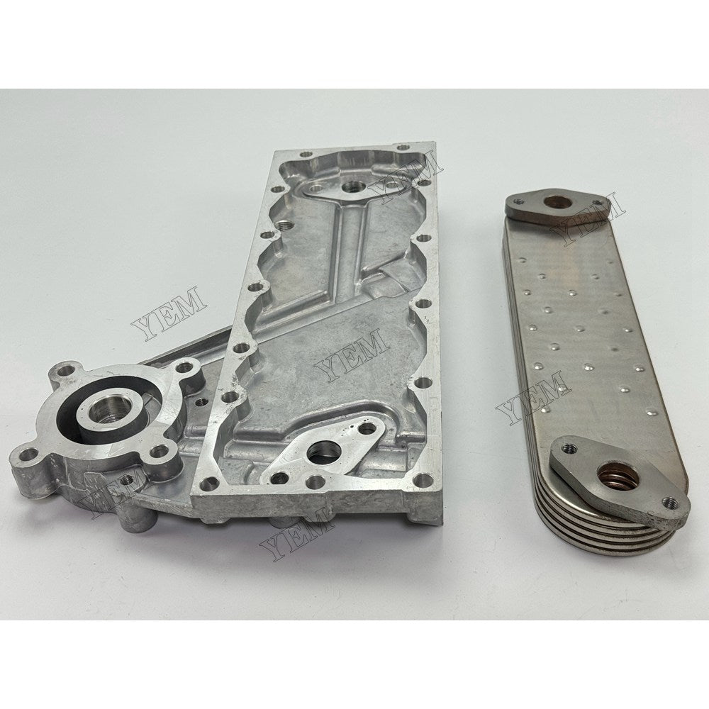 YEM Parts Oil Cooler Core with Side Cover for Mitsubishi 6D95