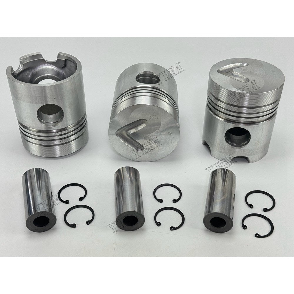 YEM Parts 3 pcs Piston with Pin and Circlips STD 02233072 for Deutz F3L912W Engine