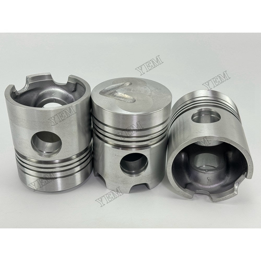 YEM Parts 3 pcs Piston with Pin and Circlips STD 02233072 for Deutz F3L912W Engine For Deutz