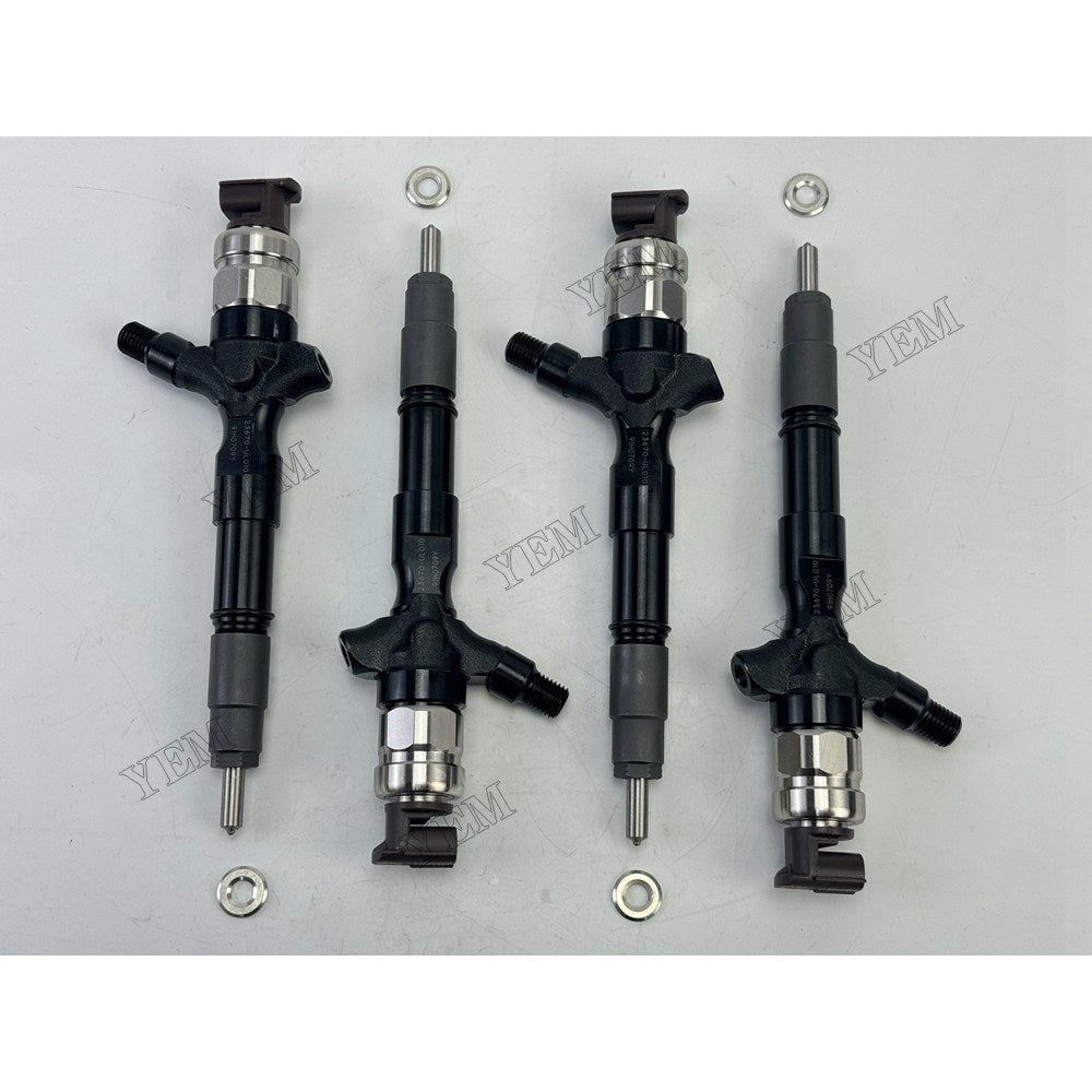 YEM Parts 4 pcs Injector Assembly 23670-UL010 for Toyota 1KD Engine