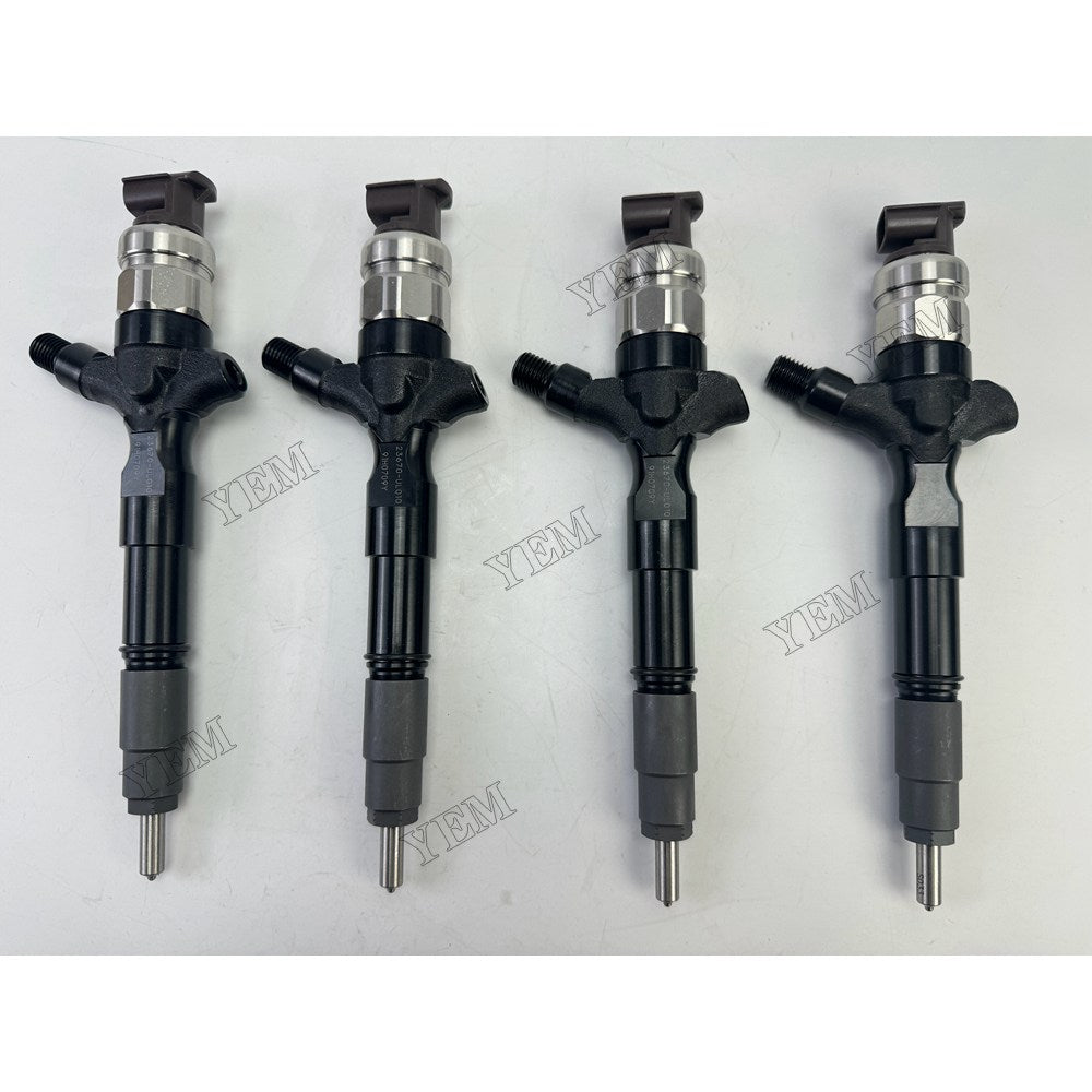 YEM Parts 4 pcs Injector Assembly 23670-UL010 for Toyota 1KD Engine For Toyota