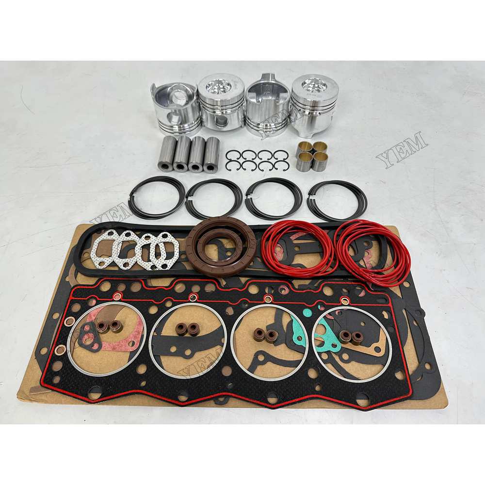 YEM Parts 4 pcs Piston & Ring Set with Overhaul Kit for YUNNEI YN25GBZ Engine