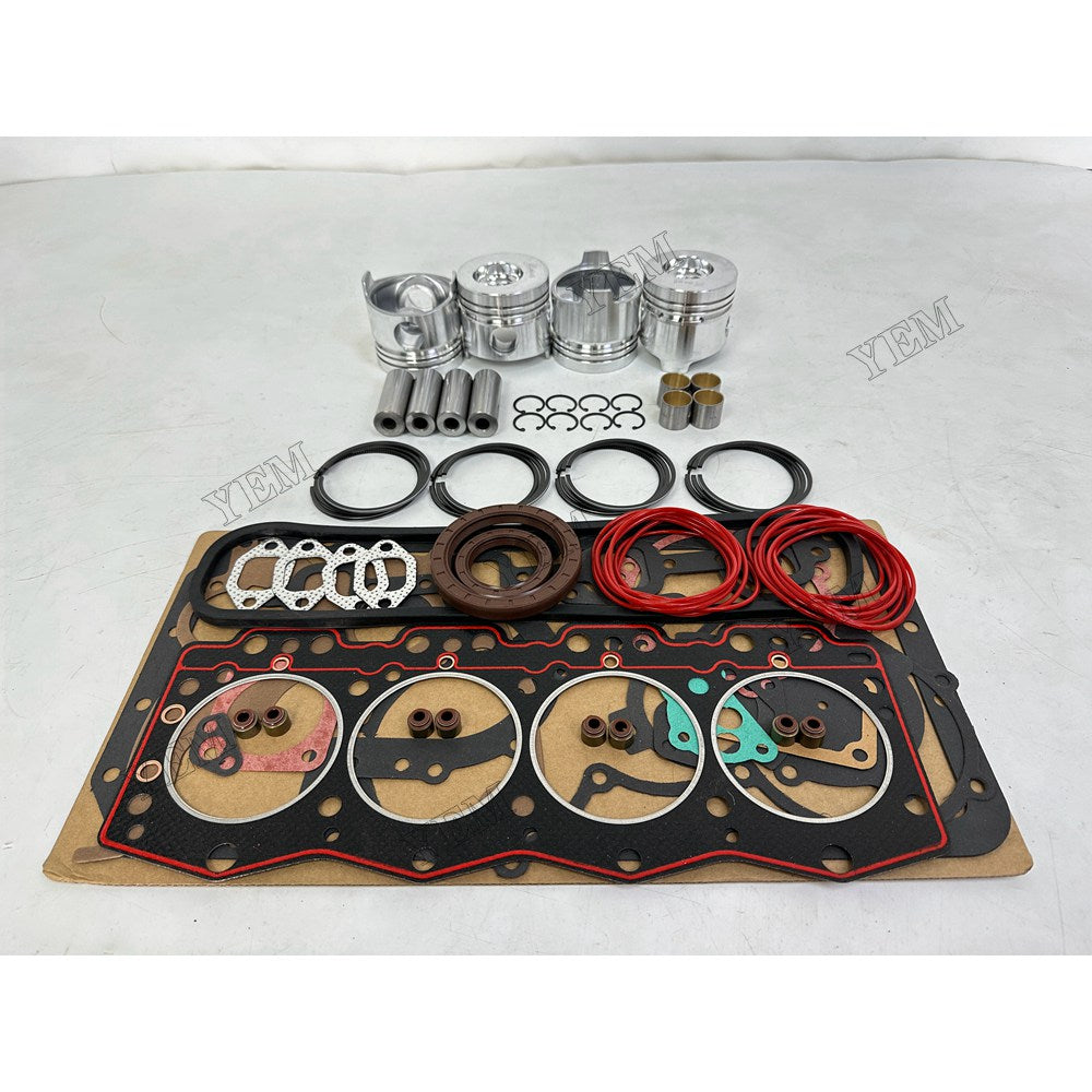 YEM Parts 4 pcs Piston & Ring Set with Overhaul Kit for YUNNEI YN25GBZ Engine For Yunnei Power