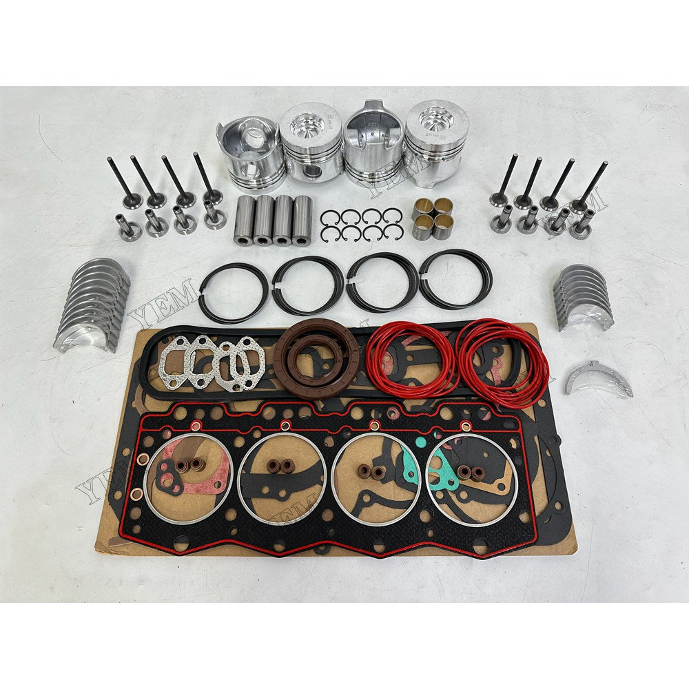 YEM Parts 4 pcs Overhaul Rebuild Kit Gasket Bearings Valve for YUNNEI YN25GBZ Engine For Yunnei Power
