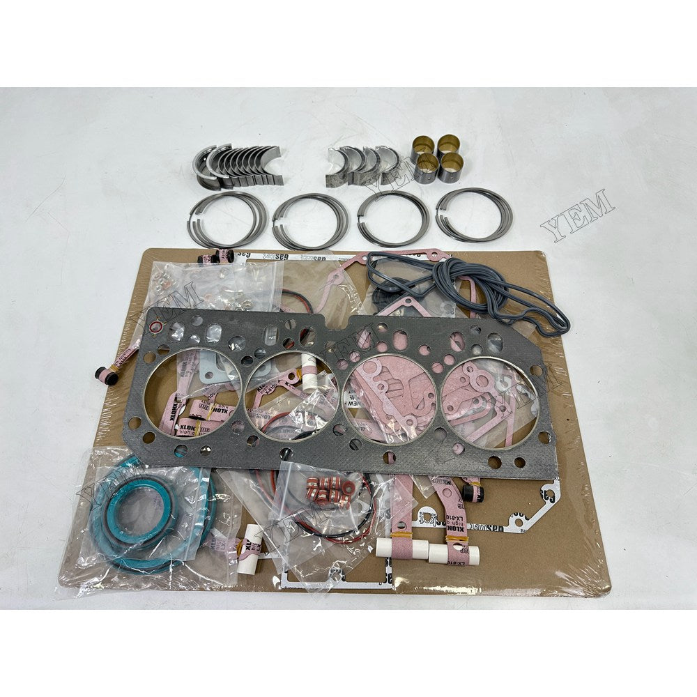 YEM Parts 4 pcs Piston Set with Gasket , Bearings Kit RE554414 for John Deere 4045 Engine For John Deere