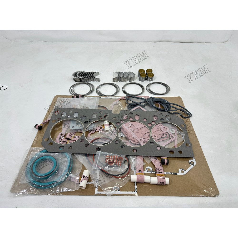 YEM Parts 4 pcs Piston Set with Gasket , Bearings Kit RE554414 for John Deere 4045 Engine For John Deere