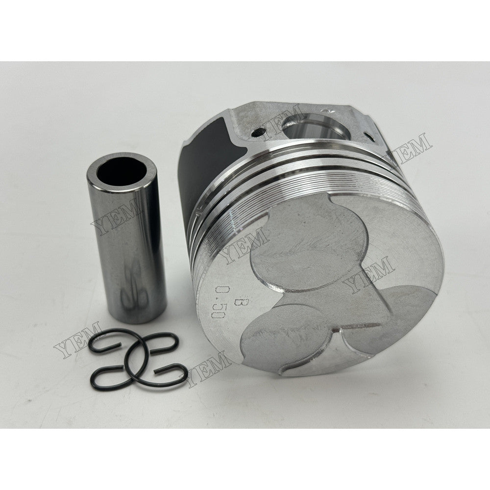 YEM Parts 3 pcs Piston with Pin and Circlips STD for Kubota D1005 Engine For Kubota