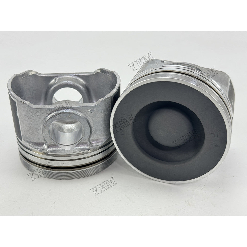 YEM Parts 4 pcs Piston with Pin and Circlips STD 1J508-21110 for Kubota V3800 Engine For Kubota
