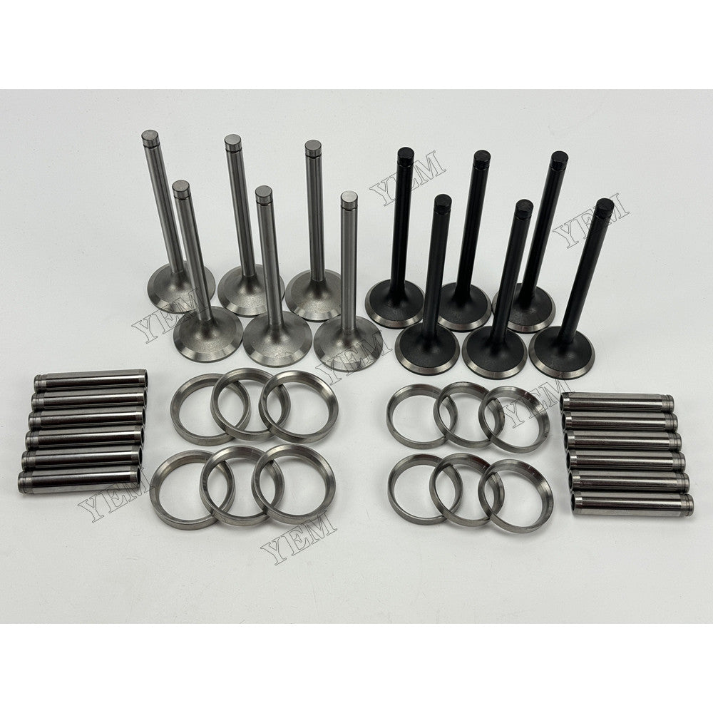 YEM Parts 6 pcs Valve Kit 13711-1012 11131-1260 for Hino EK100 Engine For Hino
