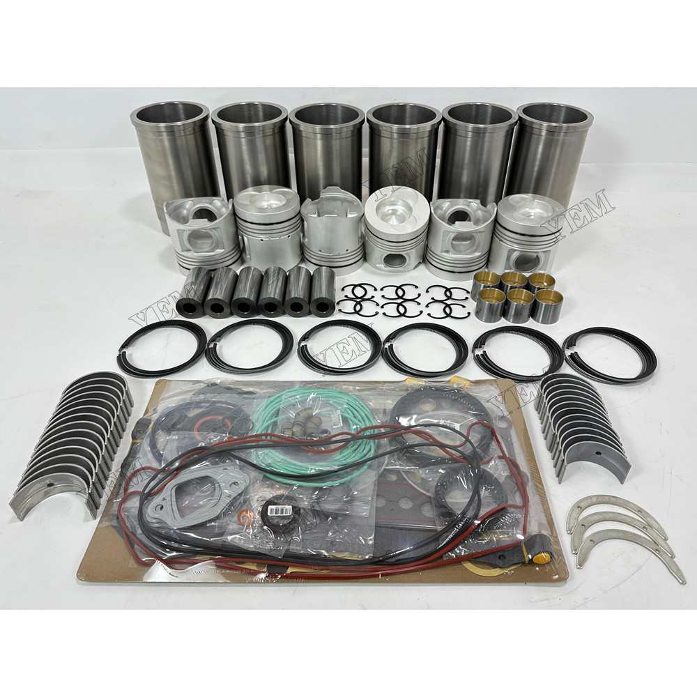 YEM Parts 8 pcs Overhaul Rebuild Kit With Gasket Set Bearing for Hino K13D Engine