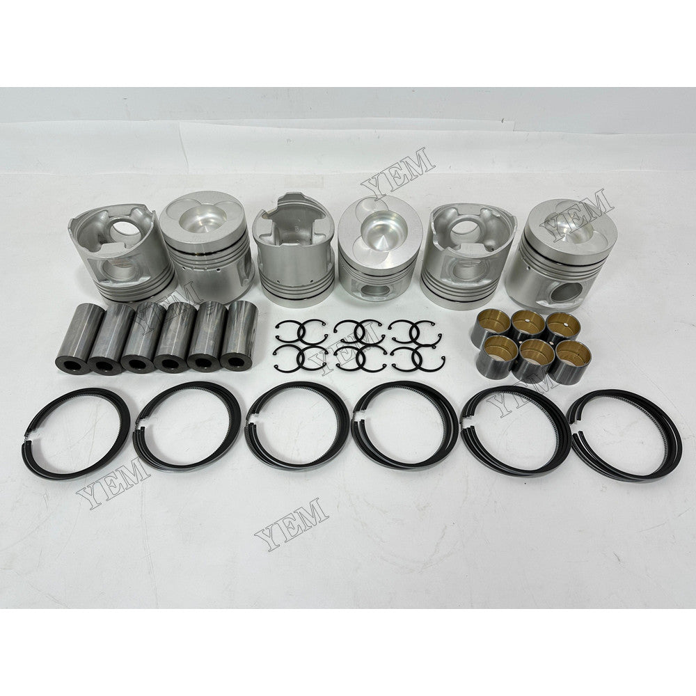 YEM Parts 8 pcs Piston With Rings Kit STD for Hino K13D Engine
