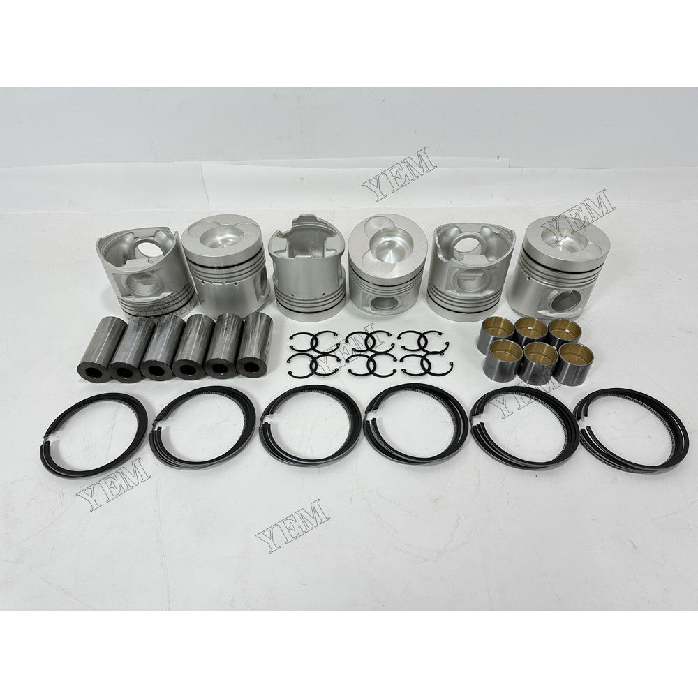 YEM Parts 8 pcs Piston With Rings Kit STD for Hino K13D Engine For Hino