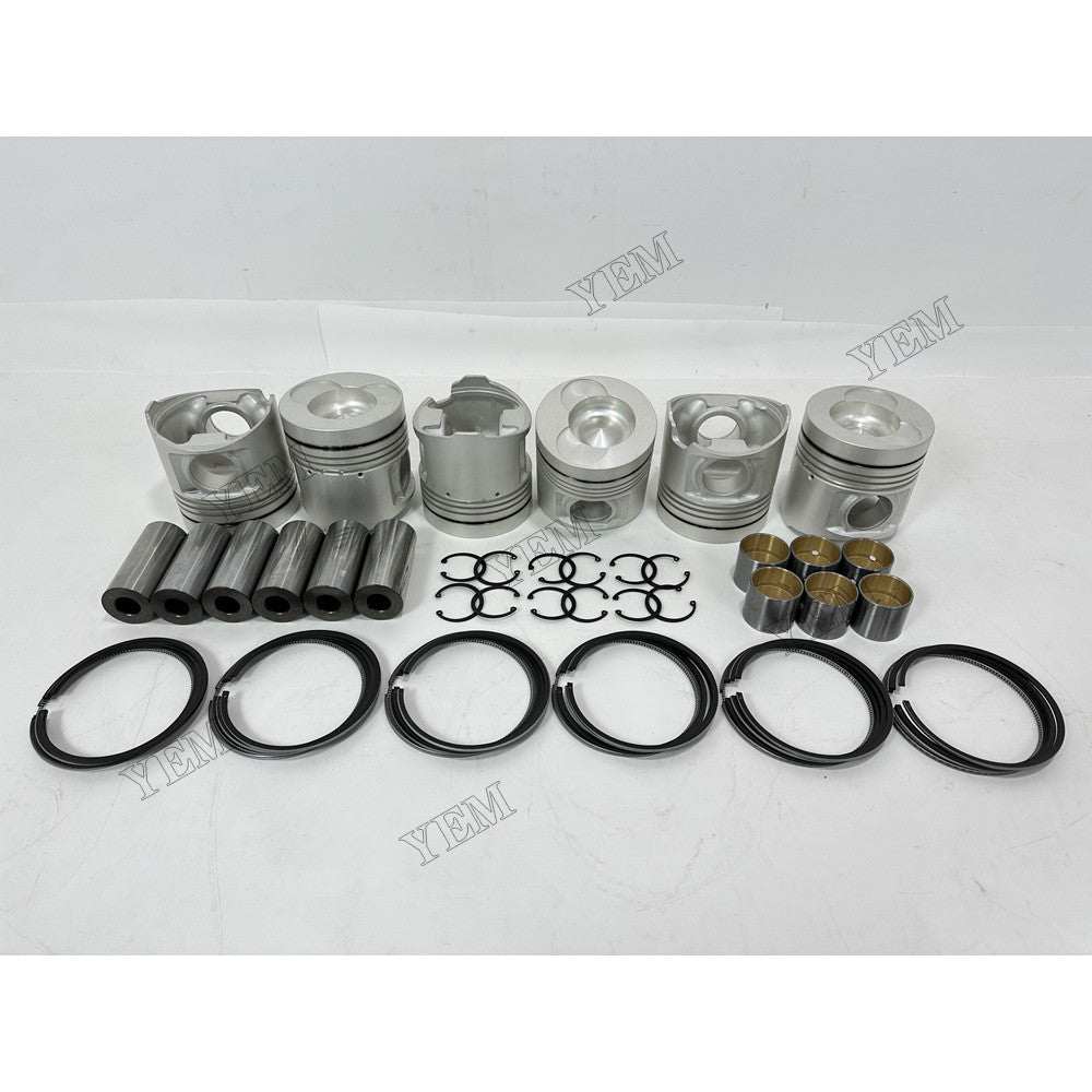 YEM Parts 8 pcs Piston With Rings Kit STD for Hino K13D Engine For Hino