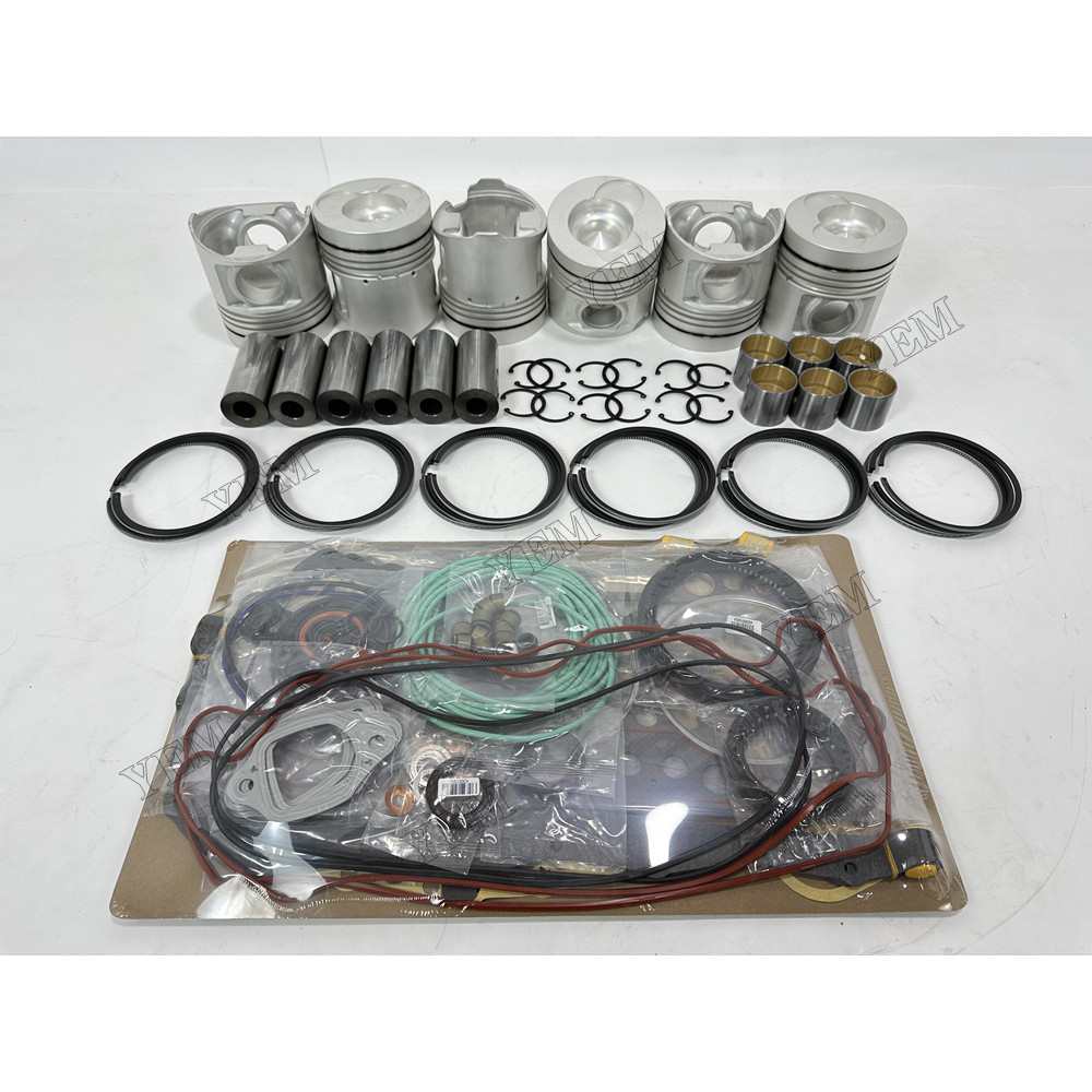 YEM Parts 8 pcs Piston & Ring Set with Overhaul Kit for Hino K13D Engine For Hino