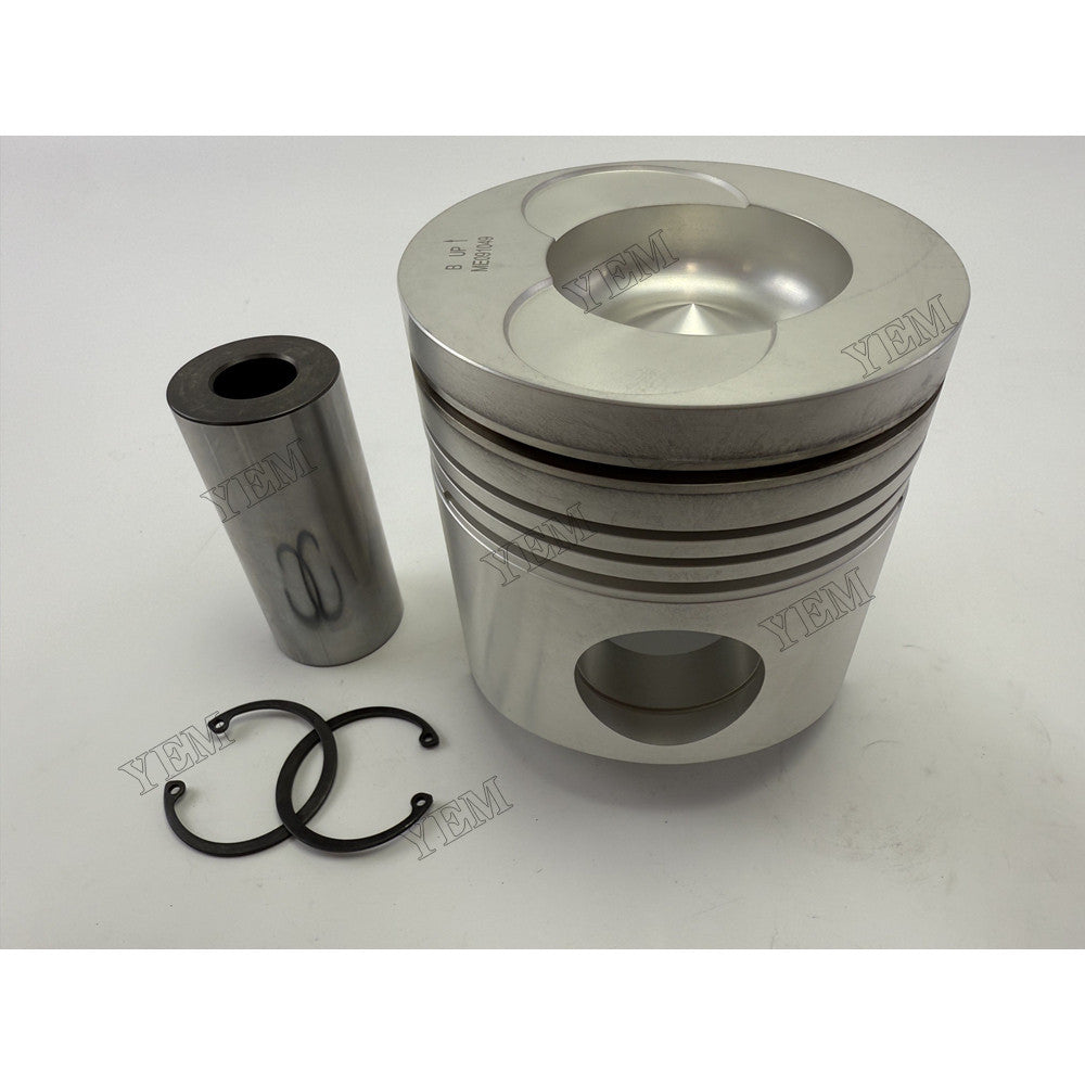 YEM Parts 8 pcs Piston with Pin and Circlips STD ME091049 for Mitsubishi 8DC10 Engine For Mitsubishi