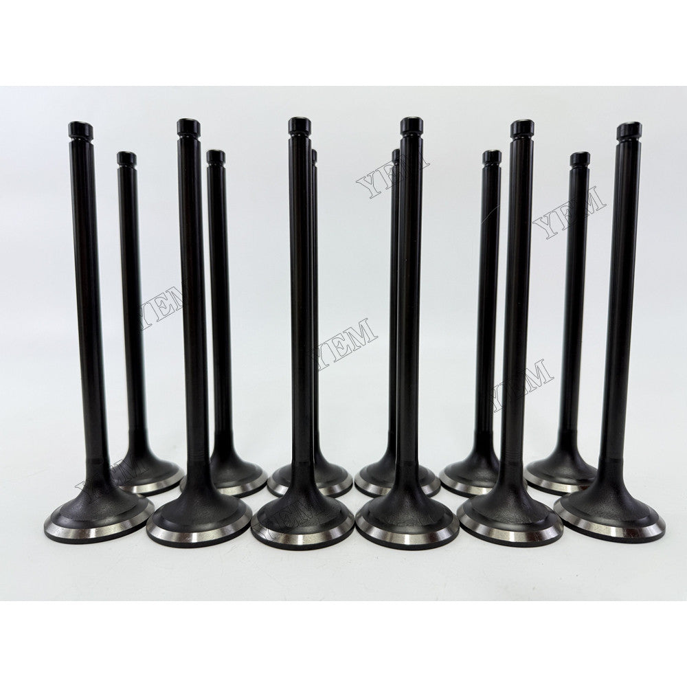 YEM Parts 12 pcs Intake Valve for Mitsubishi S6B Engine Engine Spare Parts
