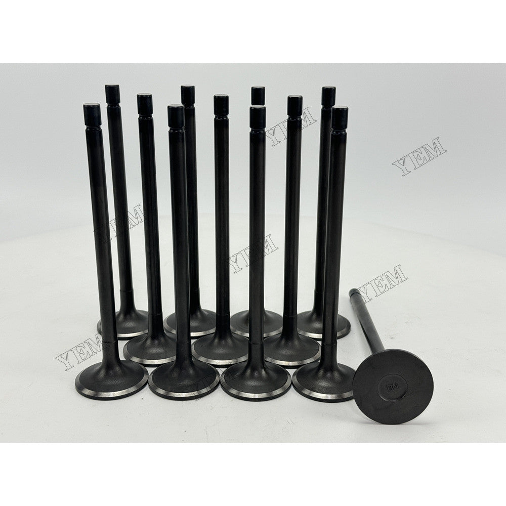 YEM Parts 12 pcs Intake Valve 6150-42-4110 for Komatsu SAA6D125E-3 Engine
