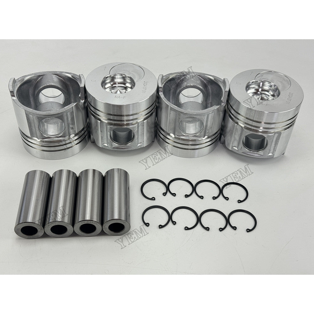 YEM Parts 4 pcs Piston with Pin and Circlips STD for Dongfanghong YT4A2-24 Engine