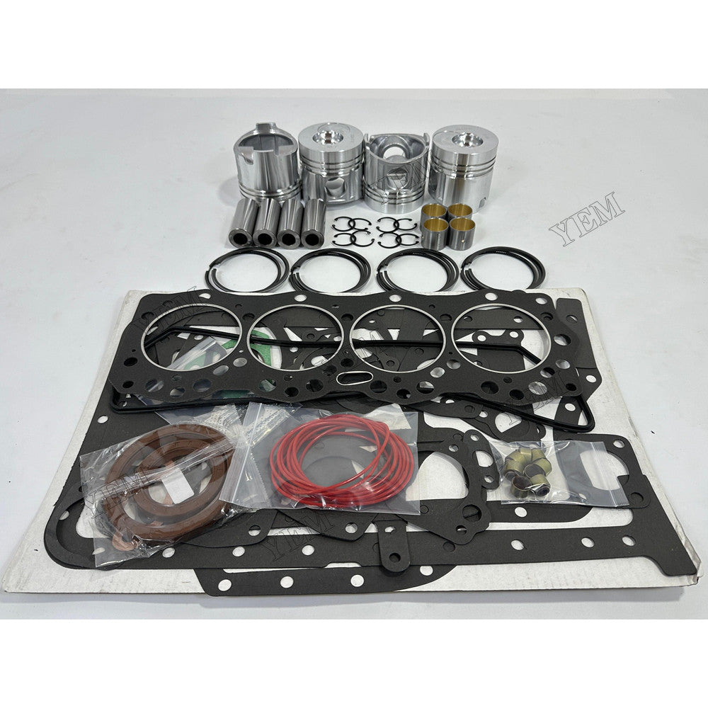 YEM Parts 4 pcs Piston & Ring Set with Overhaul Kit for Dongfanghong YT4A2-24 Engine