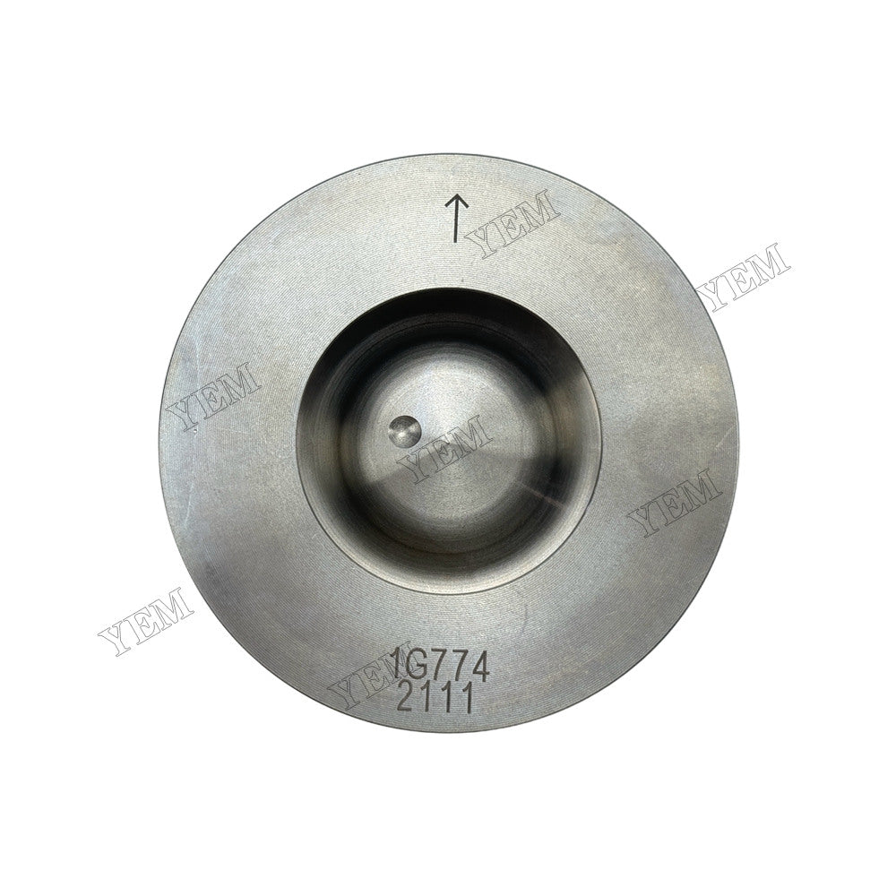 YEM Parts 4 pcs Piston with Pin and Circlips STD 1G774-21110 for Kubota V3307 Engine For Kubota