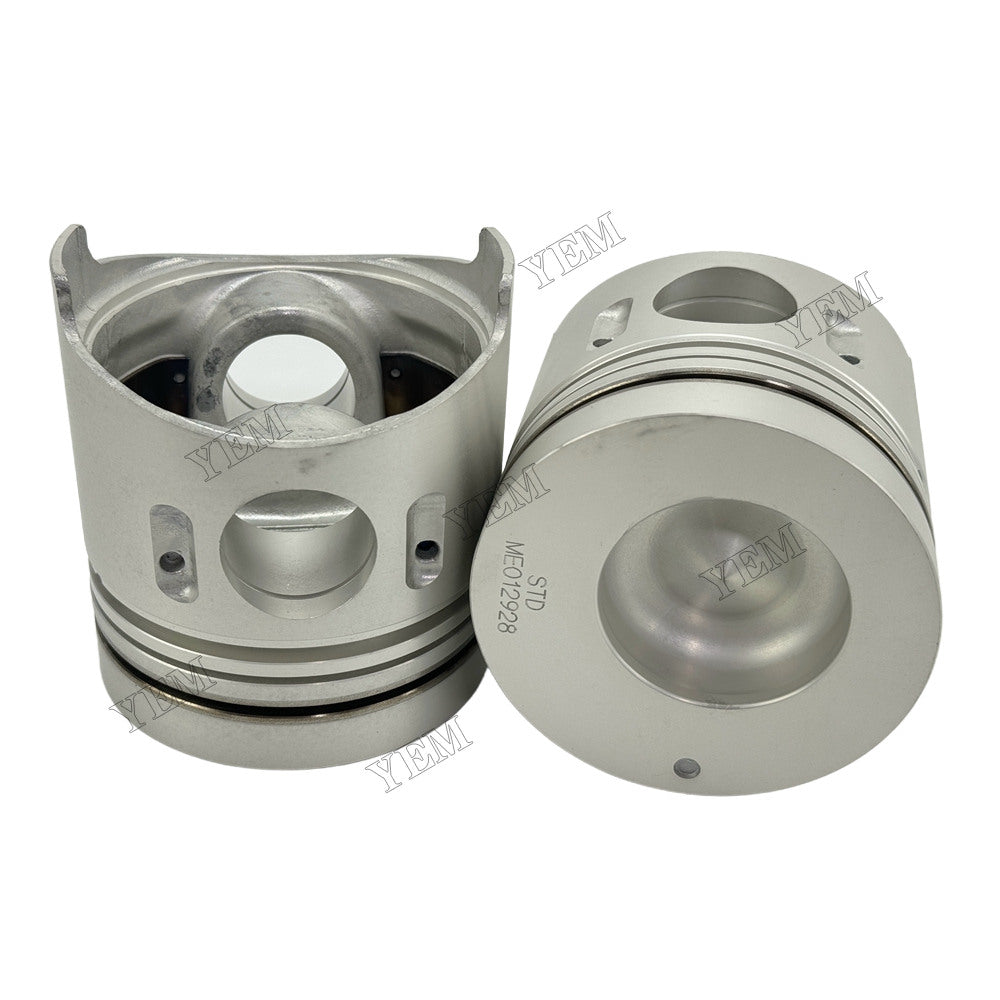 YEM Parts 4 pcs Piston with Pin and Circlips STD ME012928 for Mitsubishi 4D34 Engine For Mitsubishi