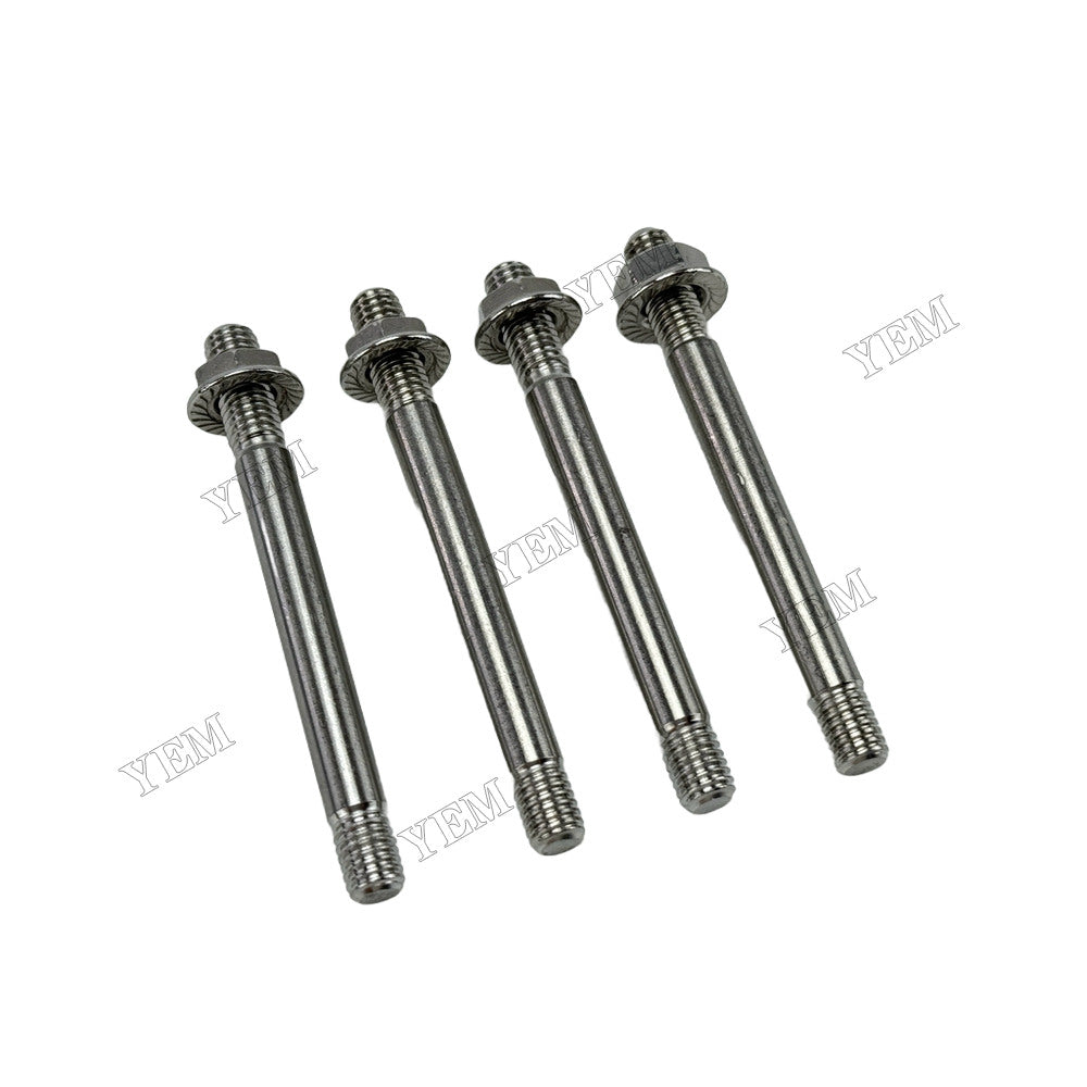 YEM Parts 4 pcs Valve Chamber Cover Bolt 119593-11300 for Yanmar 4TNE106 Engine For Yanmar