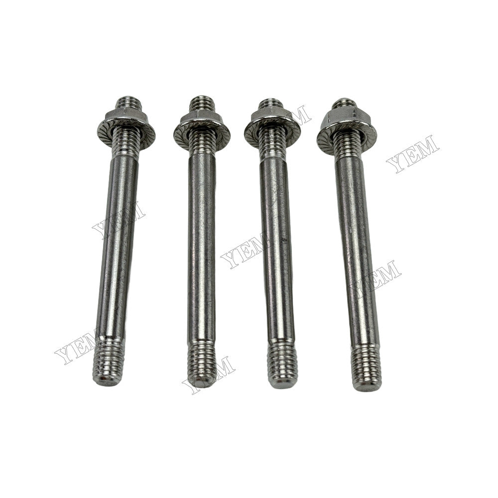 YEM Parts 4 pcs Valve Chamber Cover Bolt 119593-11300 for Yanmar 4TNV94 Engine For Yanmar