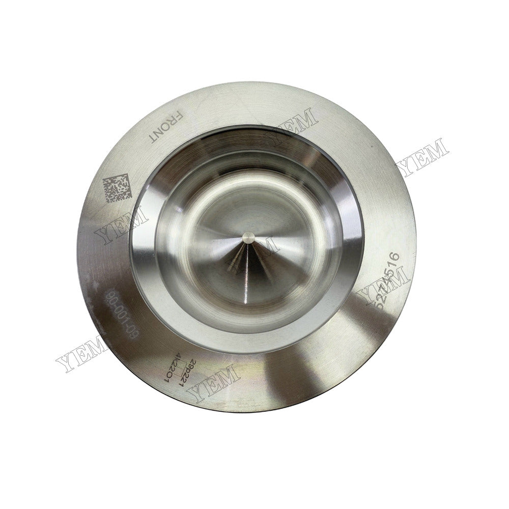 YEM Parts 6 pcs Piston with Pin and Circlips STD 3920691L for Komatsu 6D107 Engine For Komatsu