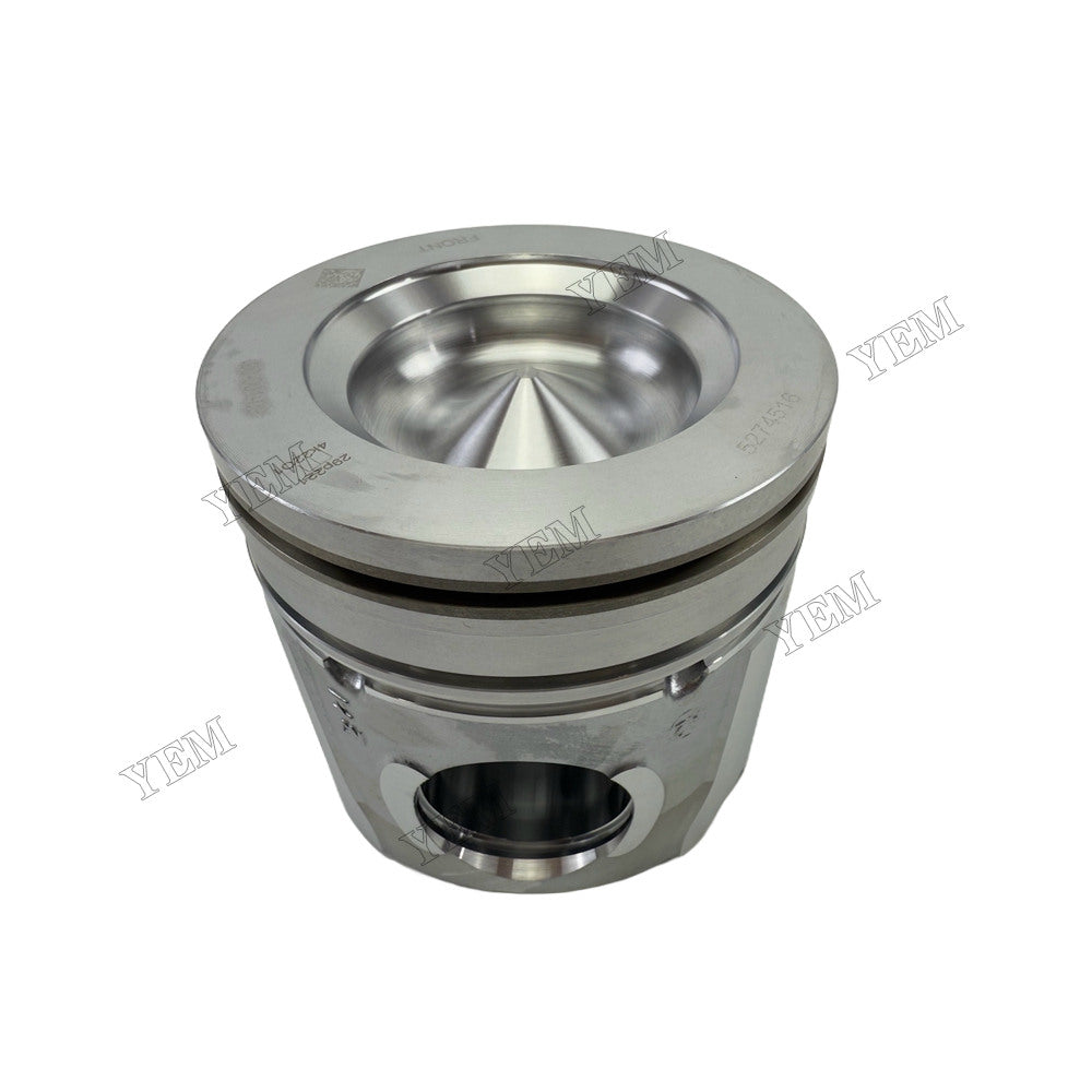YEM Parts 6 pcs Piston with Pin and Circlips STD 5174516F for Cummins QSB7 Engine For Cummins