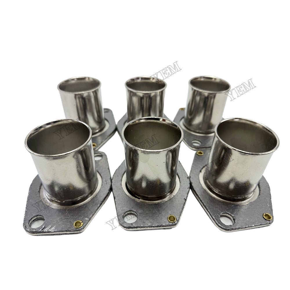 YEM Parts 6 pcs Exhaust Manifold Sleeve 281-8261 for Caterpillar C15 Engine