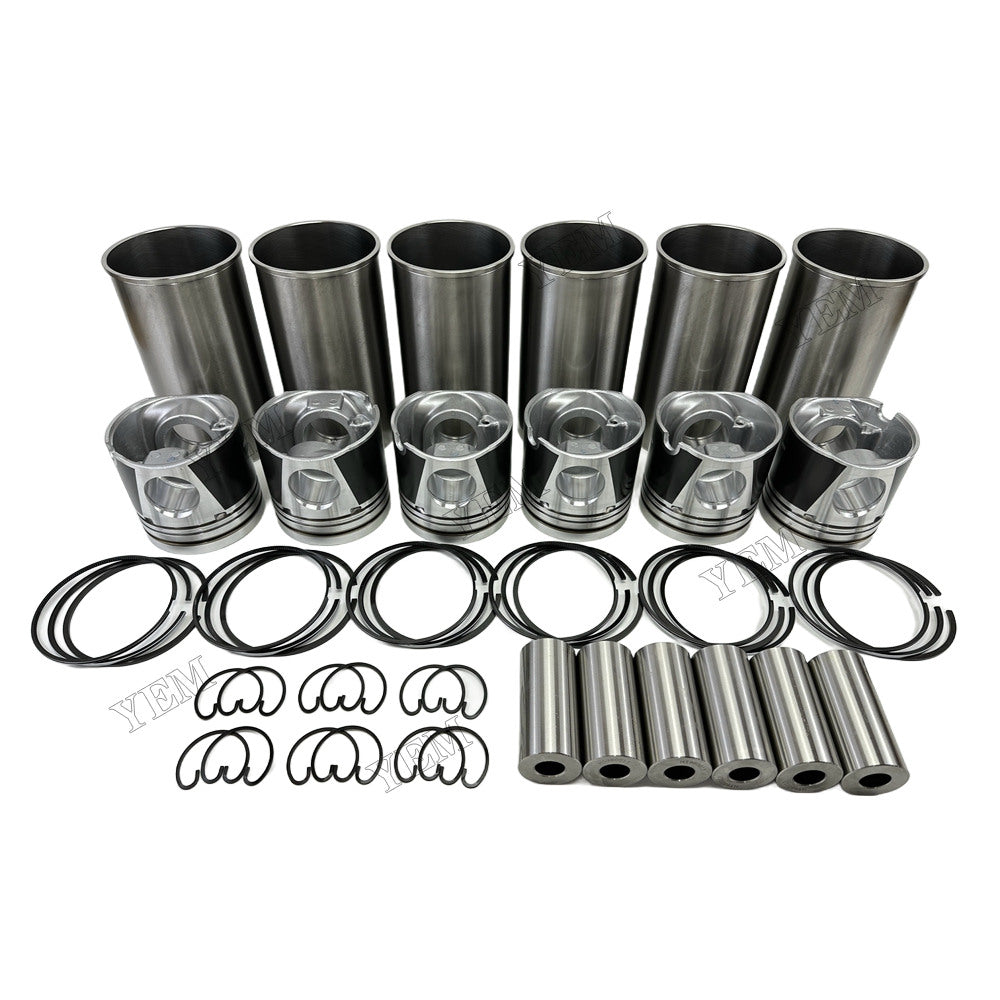 YEM Parts 6 pcs Cylinder Liner Kit for Weichai WD10G178B Engine